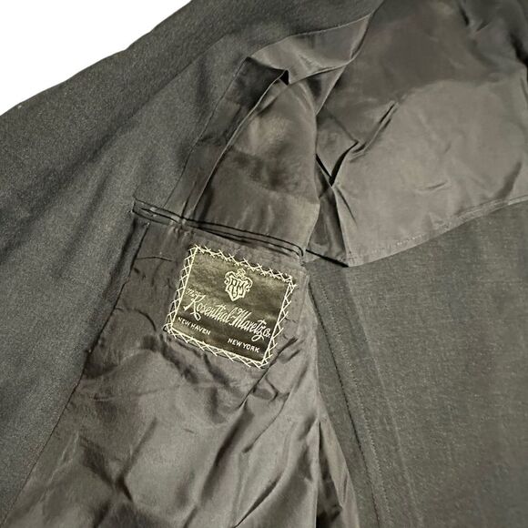 Vintage 1960s Charcoal Grey Hand made lightweight wool blend blazer size 42R - Picture 5 of 13